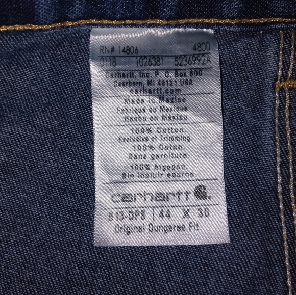 Carhartt Blains Loose Original Fit Work Dungarees Denim Jeans 44x30 New w tags - Picture 8 of 8